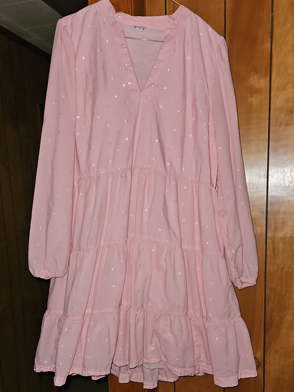🩷 Pink Tiered Long-Sleeve Dress 🩷